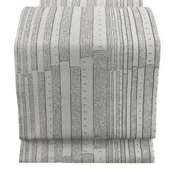 【美品】 袋帯 名品 幾何学模様 灰紫 六通 正絹 【中古】