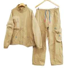ナイキ NIKE × OFF-WHITE オフホワイト DN1705-247 TRACKSUIT セットアップ トラック ジャケット パンツ XL カーキ ベージュ