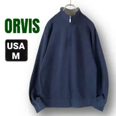 ORVIS オービス★フライフィッシングギア★コットン/エステートリブトップ★ハーフジップ★ネイビー★USAメンズM    #2602F035のサムネイル