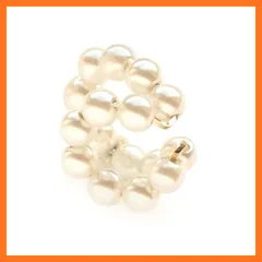 【新品】 [メロディアクセサリー] 日本製 イヤーカフ パール 2連 重ね付け風 軟骨 片耳 イヤカフ ウェアリング 人気 イヤカフス EC-68 (パール) 1