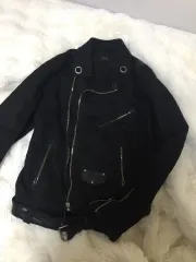 DIESEL コットン ブラック ライダースジャケット