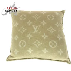 美品 LOUIS VUITTON ルイヴィトン 23AW モノグラム 男女兼用 ベージュ ホワイト ウール/カシミヤ インテリア クッション 505115【中古】