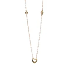 ティファニー(Tiffany) K18ピンクゴールド(K18PG) ダイヤモンド メンズ,レディース ファッション ペンダントネックレス (ピンクゴールド(PG)) バイザヤード オープンハート ネックレス