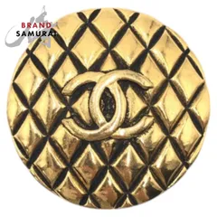 CHANEL シャネル マトラッセ ココマーク ゴールド メタル ブローチ レディース 506323【中古】