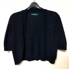 XXS 80 ローレン ラルフローレン レディース ニット 半袖 カーディガン