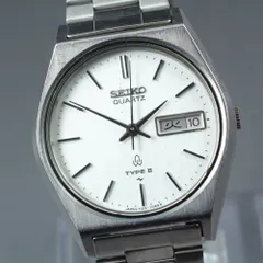 【稼働品】SEIKO TYPE II 7123-7080 デイデイト シルバー クオーツ メンズ (1982年製) #14965