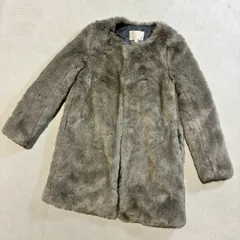 【美品】【早い者勝ち】UNIQLO ユニクロ ノーカラーファーコート Far touch レディースMサイズ