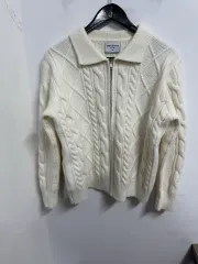 アラビアンヴィンテージ GLW GOOD LIFE WORKS(グッドライフワークス) 白 ケーブル編み ニット XS