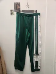 アディダス 緑色 3本線 トラック ズボン