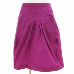 ミュウミュウ miumiu スカート バックジップ ひざ丈 36 紫 パープル /FF