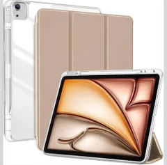 ★ProCase iPad Air 13 ケース M3 2025 / M2 2024 ペン収納 iPad Pro 12.9 6世代/5世代/4世代/3世代通用 スマートカバー Pencil Pro/USB-C対応 耐衝撃 自動ウェイク/スリープ（スターライト）