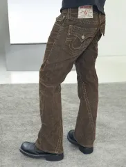 トゥルーレリジョン コーデュロイ ブーツカット ブラウン