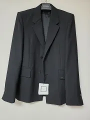 48 WOOYOUNGMI ウーヨンミ 25fw ブラック ウール シングルジャケット