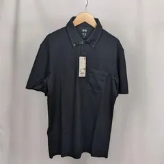タグ付　ユニクロ 　エアリズムコットン　 カノコポロシャツ 　ボタンダウン　 M 　黒
