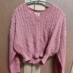 Bellide ピンク ケーブル ニット 出品