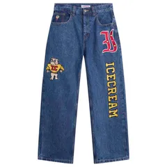 アイスクリーム メンズ ボトムス カジュアルパンツ デニム ICECREAMascot Denim Pants Mid Wash Blue ブルー