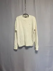 GUESS ウール混 クリーム色 ケーブルニット (100オススメ)