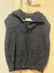 ニットベスト ネイビー