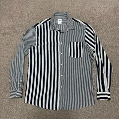 XL ザラ アシンメトリー ストライプ シャツ