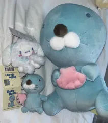 (3種) ボノボノ もち 中型 ぬいぐるみ + ボノボノ シナモロール キーホルダー ぬいぐるみ