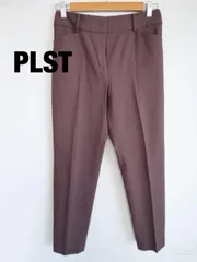 PLST　プラステ　スティックパンツ（リネンブレンド）　2023年製　Lサイズ　ブラウン　大人　綺麗め　シンプル　送料込み　6465004