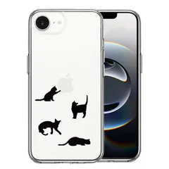 iPhone16e ケース クリア 陽だまりのにゃんこ ねこ 猫 スマホケース 側面ソフト 背面ハード ハイブリッド 