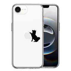 iPhone16e ケース クリア わんこ お手！ スマホケース 側面ソフト 背面ハード ハイブリッド 