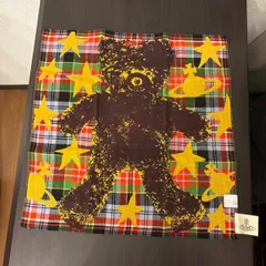 【新品タグ付】ヴィヴィアンウエストウッド 大判 ガーゼハンカチ くま オーブ 総柄