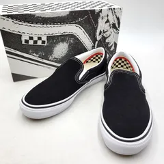 【中古美品】VANS バンズ SKATE SLIP-ON VN0A5FCAY28 スケート スリッポン シューズ 靴 【162-250930-as-26-izu】