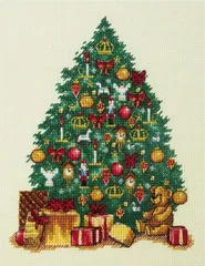 クロスステッチキット PANNA 刺繍キット クリスマスツリー かわいい テディベア オーナメント ラメ糸 クリスマス プレゼント 手芸セット 初心者 中級者 送料無料