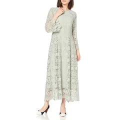 [グレースコンチネンタル] カジュアルドレス ｹﾐｶﾙﾚｰｽ切替ﾜﾝﾋﾟｰｽ レディース 18 グリーン 1