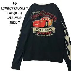 希少 LOWBLOW KNUCKLE × CARS(カーズ)  コラボ プリント 刺繍 ロンT　L