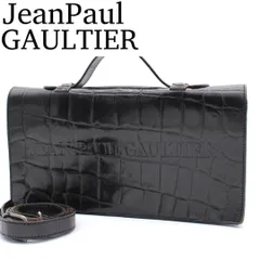 【良品】JeanPaul GAULTIER ハンドバッグ 2way レザー 黒色