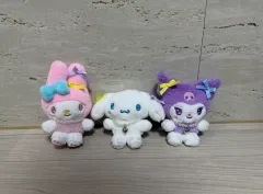 サンリオ マイメロディ/シナモロール/クロミ パール ネックレス ぬいぐるみ キーホルダー セット