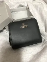Vivienne Westwood ヴィヴィアン・ウエストウッド ブラック ジッパー 二つ折り財布 フルセット