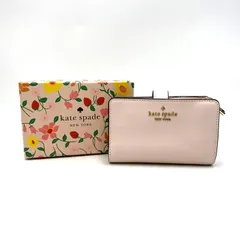 【中古美品】Kate Spade ケイトスペード KG616 MADISON マディソン インテリアストロベリーガーデンプリント ミディアムコンパクトバイフォールドウォレット 財布 サイフ  【200-250718-ma-15-izu】