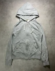 訳あり格安 チャンピオン Champion ジップアップ パーカー グレー Sサイズ レディース 綿100% スウェット フルジップ 無地 ワンポイント ロゴ 袖汚れあり 部屋着 ルームウェア スポーツ カジュアル 古着女子 お買い得  CW-SL104R