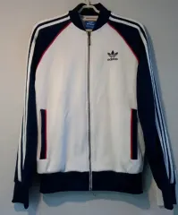 アディダス ヨーロッパ 白 ネイビー トラックジャージ ジャージ ジップアップジャージ 90/S