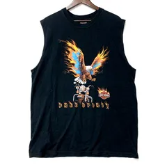 【中古品】HARLEY DAVIDSON ハーレーダビッドソン FIRE EAGLE SLEEVELESS T-SHIRT ファイヤー イーグル スリーブレス Tシャツ メキシコ製 ノースリーブ トップス 【146-250607-as-06-izu】