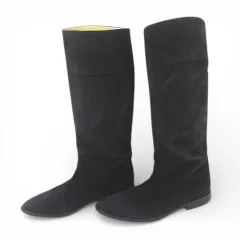 インゲボルグ INGEBORG ロングブーツ S ブラック 黒系 スエード 