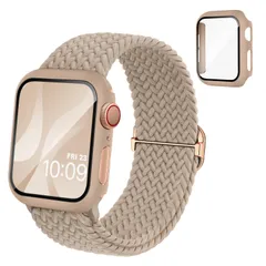 【人気商品】一体型 耐衝撃 全面保護 Bandとケース 装着簡単 Series Watch 9 8 互換用のApple 7 アップルウォッチ向けのスポーツベルト 6 5 保護カバー付き 4 SE3 アップルウォッチ用バンド SE2 SE 編みナイロン製 iwa