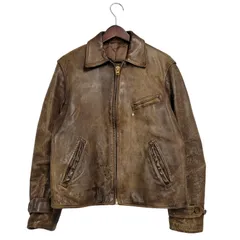 【現状渡し品】 USED VINTAGE LEATHER SPORTS JACKET レザースポーツジャケット アウター 【146-250514-as-21-izu】