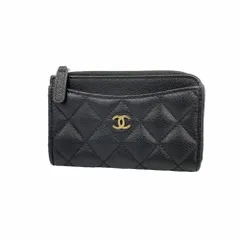 シャネル(Chanel) シャネル 財布・コインケース マトラッセ キャビアスキン ブラック シャンパンレディース