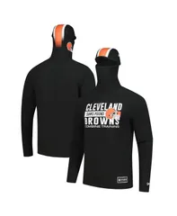 ニューエラ メンズ アウター パーカー・スウェット New Era Mens Black Cleveland Browns Functional Fandom Balaclava Helmet Stripe TriBlend Hoodie Black ブラック