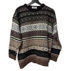   Fantasie di Settembre（ファンタジー・ディ・セッティンヴレ） ヴィンテージセーター ニット 総柄 ノルディック柄 レトロ 古着【Z1775】