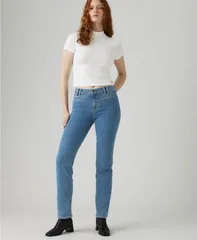 リーバイス レディース ボトムス デニムパンツ ジーンズ Levis Womens 314 Shaping Tailored Straight Stretch Jeans Blue ブルー