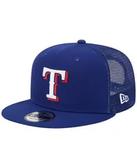 ニューエラ メンズ アクセサリー 帽子 New Era Mens Royal Texas Rangers Team Color Trucker 9FIFTY Snapback Hat Royal