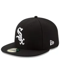 ニューエラ メンズ アクセサリー 帽子 キャップ New Era Chicago White Sox Authentic Collection 59FIFTY Fitted Cap Black ブラック