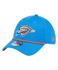 ニューエラ メンズ アクセサリー 帽子 New Era Mens Blue Oklahoma City Thunder Featherweight Poly Rope Flex 39Thirty Hat Blue ブルー