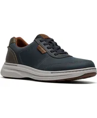 クラークス メンズ シューズ スニーカー レース Clarks Mens Craftwellace Casual Sneakers Navy leather ネイビー